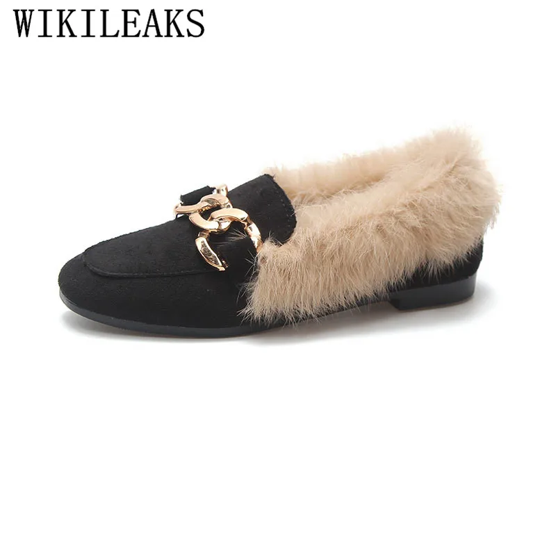 flat shoes with chain