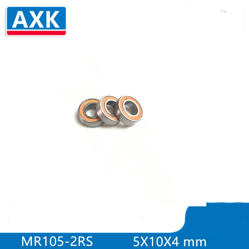 AXK MR105RS подшипник ABEC-7 (10 шт.) 5X10X4 мм миниатюрные MR105-2RS шарикоподшипники оранжевые