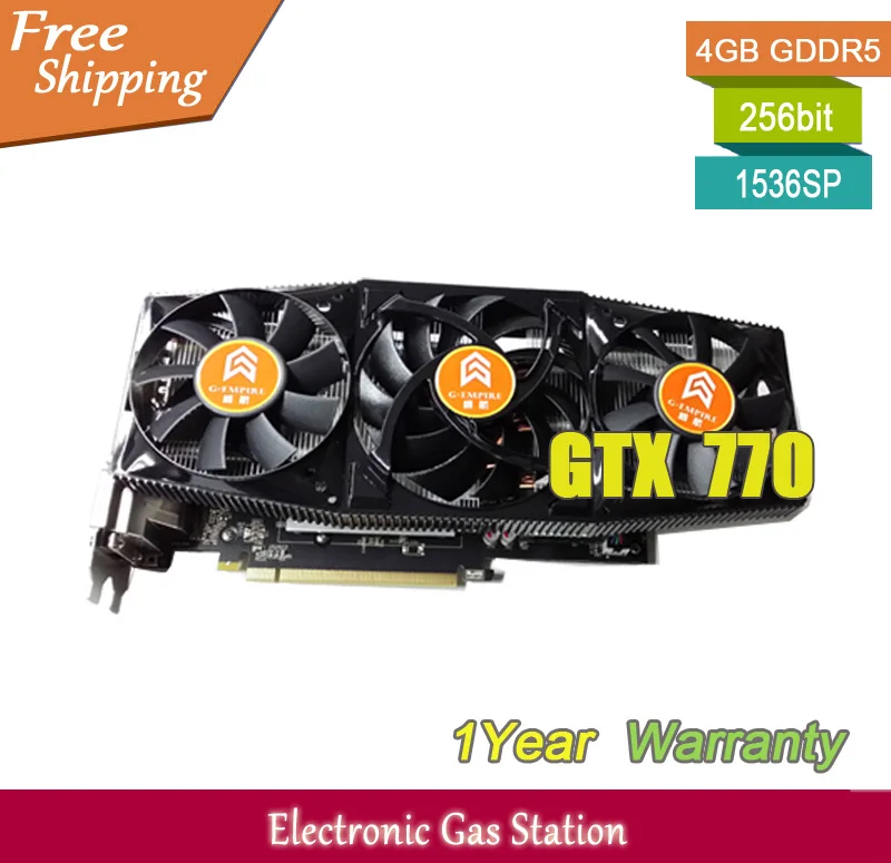 Оригинал WeiHang Настольных Видеокарта GeForce GTX 770 4 ГБ GDDR5 256bit 1536SP HDMI DVI DisplayPort DirectX 11 |