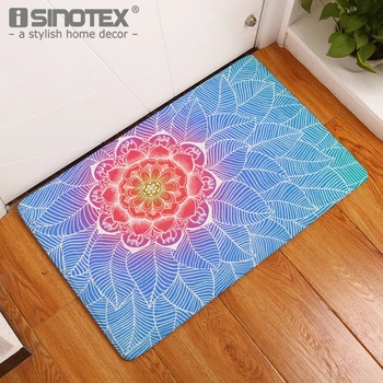 

Bohemian Floral Carpet Non-slip Floor Mat Area Rug Mandala Pattern Soft Polyester Door Mat for Home Bedroom Kitchen Toilet 40x60