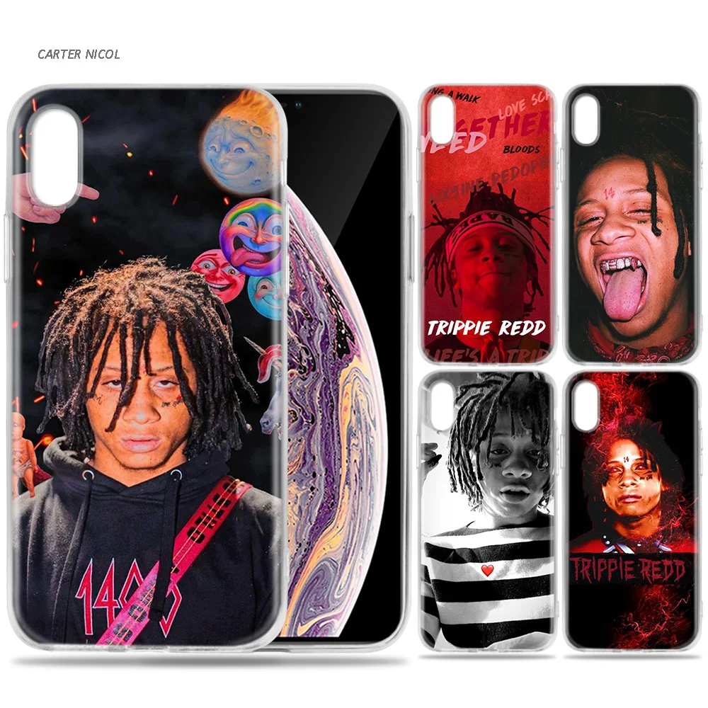 

Case for iPhone 7 8 6 6s Plus 5 5S SE 5C X XS MAX XR Silicone Coque Cases Cover Trippie Redd