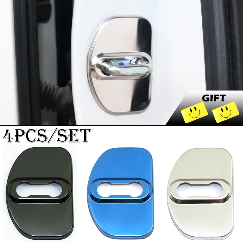 High quality 304 Stainless Steel Door Lock Cover Case For Renault megane 2 megane 3 scenic