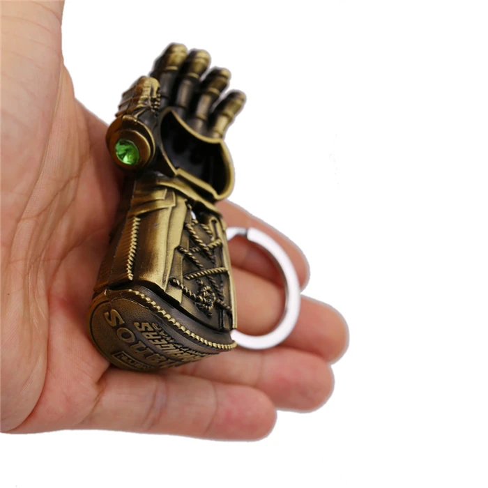 Marvel Мстители 4 танос Бесконечность перчатка гаунтлет брелок бутылка открывашка в виде ключа с кольцом для подарка ключ цепочка Ювелирные изделия porte clef