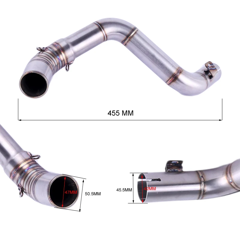 Мотоцикл углеродное волокно выхлопная система средняя труба глушитель без