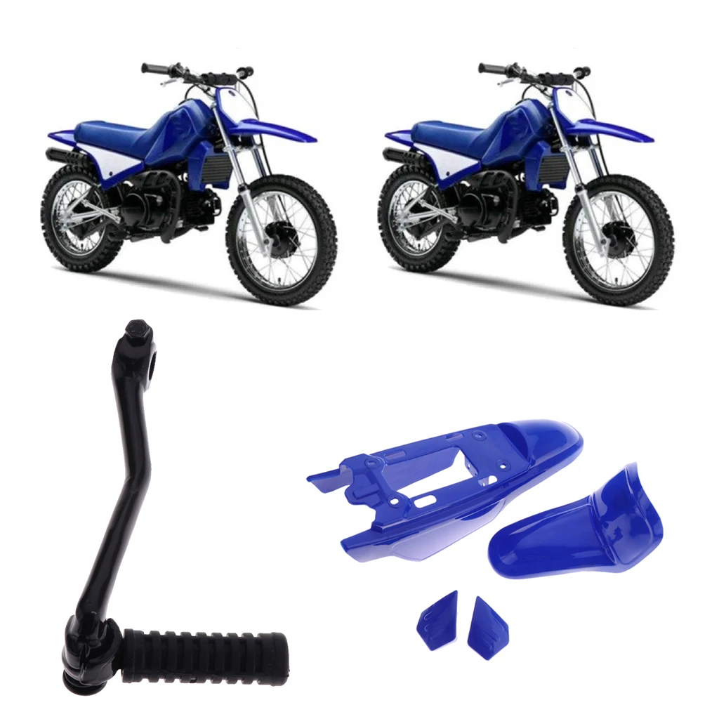 Kick Start Starter Lever Gear&Plastic Fender Fairing Kit for Yamaha PW 50 Motorcycle Gear Start Lever Front Rear Fender Fairings