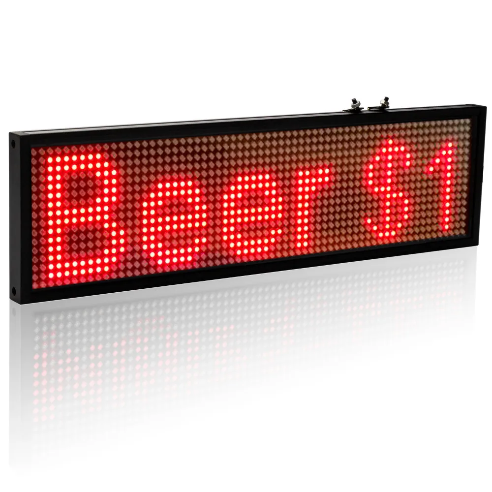 34cm Red LED Message sign Wireless and usb programmable rolling information P5 smd indoor led display Screen  for Business SHOP
