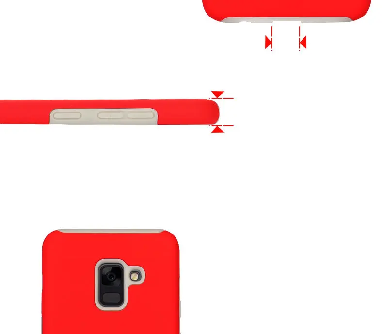 Для Galaxy A8 Heavy Duty Защитная Броня чехол для Samsung Galax A8 плюс тонкий двойной слой Гибридный Влияние противоударный чехол