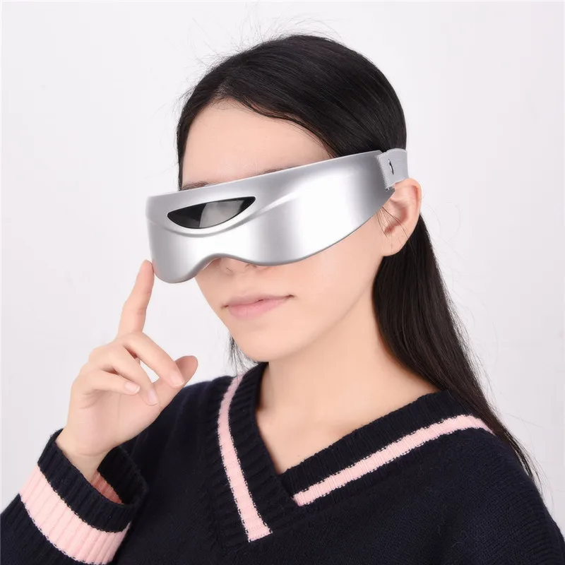 24 Silicone Massage Heads Eye Massager Mask Magnetic Vibration Infrared Sensing Anti Fatigue Eyesight Protector Massage Glasse