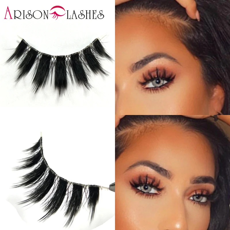 Arison Lashes 3D Lashes Extension Silk Clear Band Full Strip Lashes