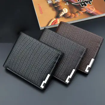 

Business Men Crocodile Print Faux Leather Short Wallet Cash Card Holder Purse