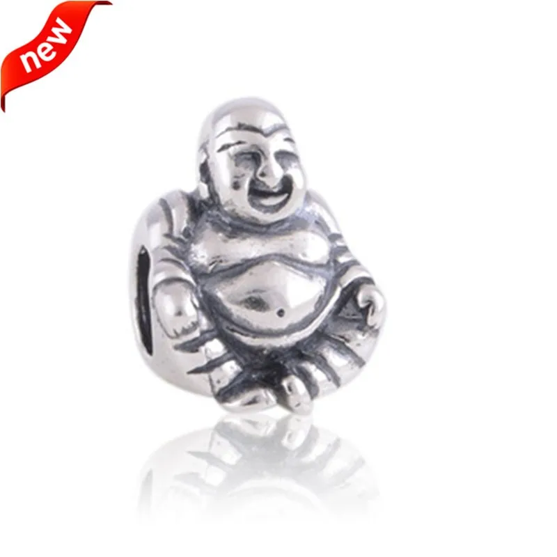 

FANDOLA Beads 925 Sterling Silver Jewelry Buddha Silver Charm Original Beads for Women DIY Fits Basic Bracelets Bangles
