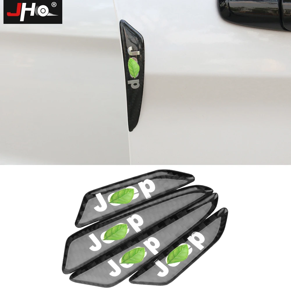 

JHO Carbon Fiber Car Door Edge Anti Collision Stickers Scratch Guard Side Protector Strip Trim For Jeep Grand Cherokee 2011-2018