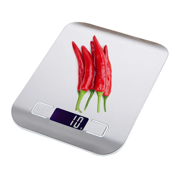WeiHeng 10kg 1g Stainless Steel Digital Scale Electronic Weight Balance Kitchen Food Diet Cooking Measure Tool