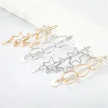 Сердце звезды формы для женщин девочек шпильки звезда зажим для волос сердце тонкие шпильки для волос украшения для волос ювелирные аксессуары