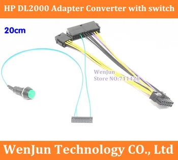 

1pcs new for HP DL2000 Service mainboard X58 converter cable ATX 12Pin to 24pin+CPU 8in power cable with switch