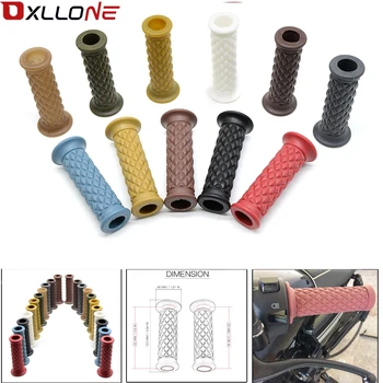 

1 Pair 22mm 25mm Vintage Handle Grips Motorcycle Universal Rubber handlebar grips Hand Grip Bar End For Cafe Racer Bobber Custom