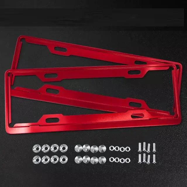 2pcs Universal Aluminum License Plate 