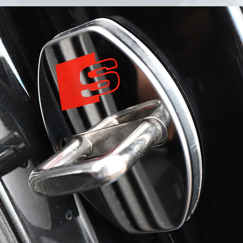 Porta do Carro de Aço Interior para Audi Estilo do Carro Inoxidável Bloqueio Capa Remendo Decoração a7 A4l A6l q5 a3 q3 q7 tt a5 a8 Acessórios 13 a4l a6l q5 a3 q3 q7 tt