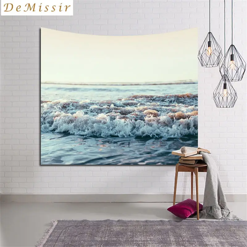 DeMissir яркие море Rolling Waves Beach PatternTapestry декоративные МАНДАЛА ГОБЕЛЕН 130 см x 153 см 229x153 см Boho настенный Ковер