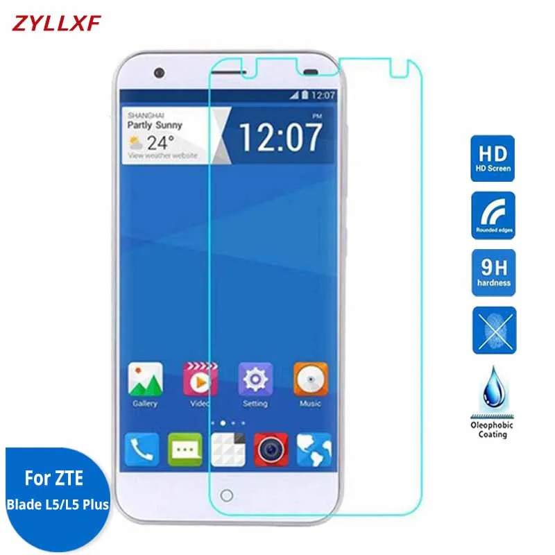

For ZTE Blade L5 Plus Tempered glass 9H 0.26mm Premium Screen protector film Safety Film Vidrio templado on L5 L0510 L5 Plus