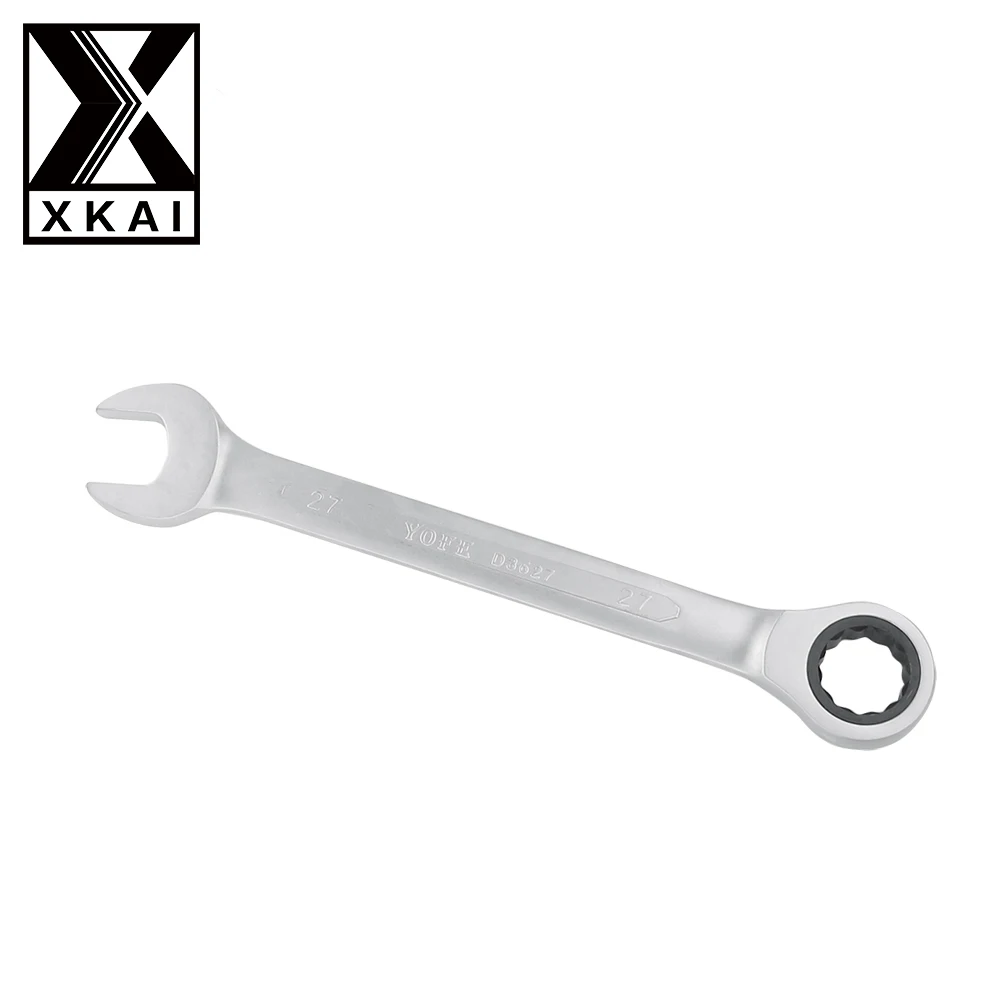 

XKAI 27mm Ratchet Spanner Combination wrench a set of keys ratchet skate tool gear ring wrench ratchet handle Chrome Vanadium