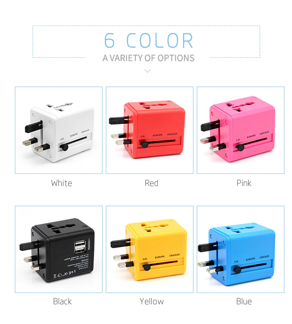 Electric Plug Power Socket Adapter International Travel Universal Charger Converter EU UK US AU Double USB Charging For Phone (4)