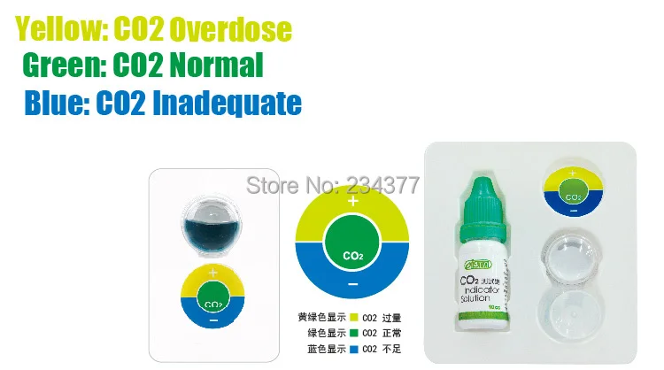 ISTA CO2 индикатор тест комплект монитор для стеклянного аквариума CO2 индикатор с 10cc тестовой жидкостью