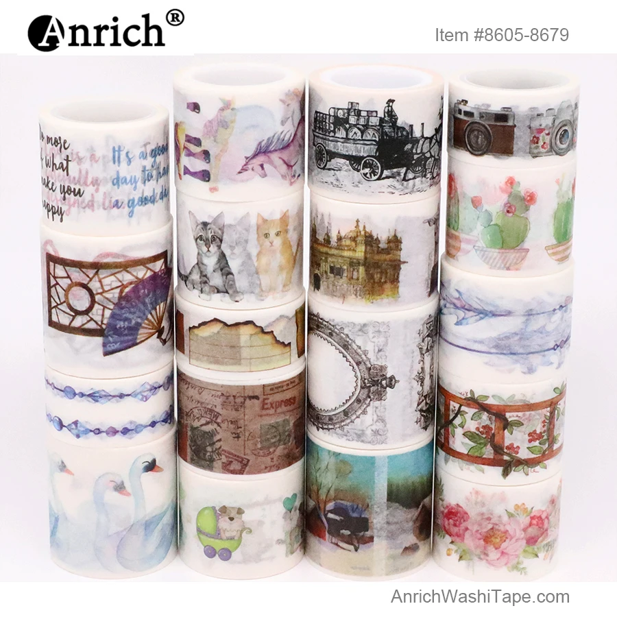

Free Shipping washi tape,Anrich washi tape #8605-8679,English,written English,customizable