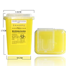 Пластиковые 1Л острые желтые контейнеры для тату-художников новейший контейнер для острых предметов для тату Расходные материалы для тату