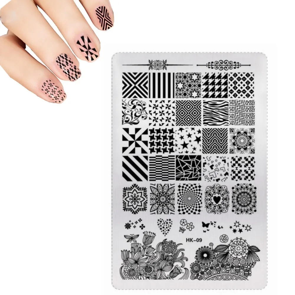 Nail Stamping Plates Big Stainless Steel Stamping For Cats Halloween