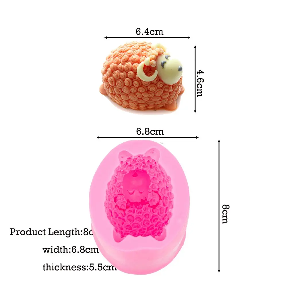 Овца 3D ремесло рельеф шоколадные кондитерские свечи силиконовая форма для мыла помадка торт украшения кухня DIY Инструменты FT-1035