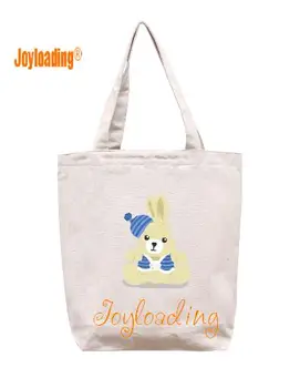 

Joyloading Home Cartoon Rabbit Design Reusable Grocery Shopping Bag Zipper Closure Foldable Tote Bag