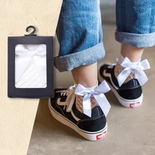 Женские носки черные дышащие с бантиком ажурные носки женские Харадзюку сексуальный носок полые сетчатые прозрачные носки