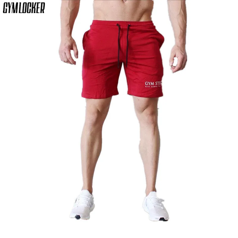 GYMLOCKER мужские Спортзалы, бодибилдинг, индивидуальные пляжные шорты для бега, спортивные штаны высокого качества, Короткие штаны мужские шорты для фитнеса
