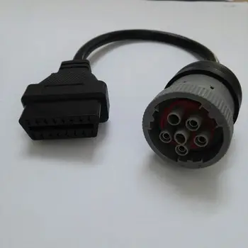

OBD2 J1708 Deutsch 6 Pin to OBD 16Pin J1962F Diagnostic Convert Extension Cable Insterface Adaptor