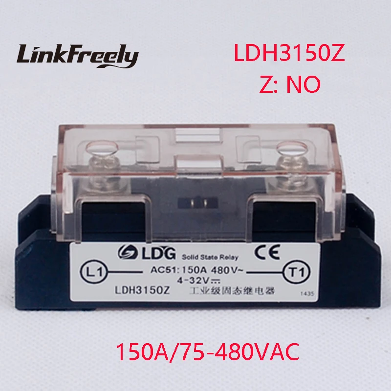 

LDH3150Z 2pcs Industrial High Power 1 Phase Solid State Relay 150A Output 75-480VAC Input 4-32V DC AC SSR Voltage Relay Module