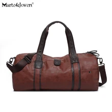 New European Style Retro Luggage Bag For Men Brand Designer PU Leather Travel Bags Men’s Large Capacity Shoulder Duffle Bag
