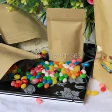 20 м x 25 см* 0,14 мм+ 5 см, 100 шт. для многократного использования, на молнии для многократного использования, на молнии печать Крафтовая бумага пакет, самозапечатанный мешок, чайный мешок, стоячий мешочек