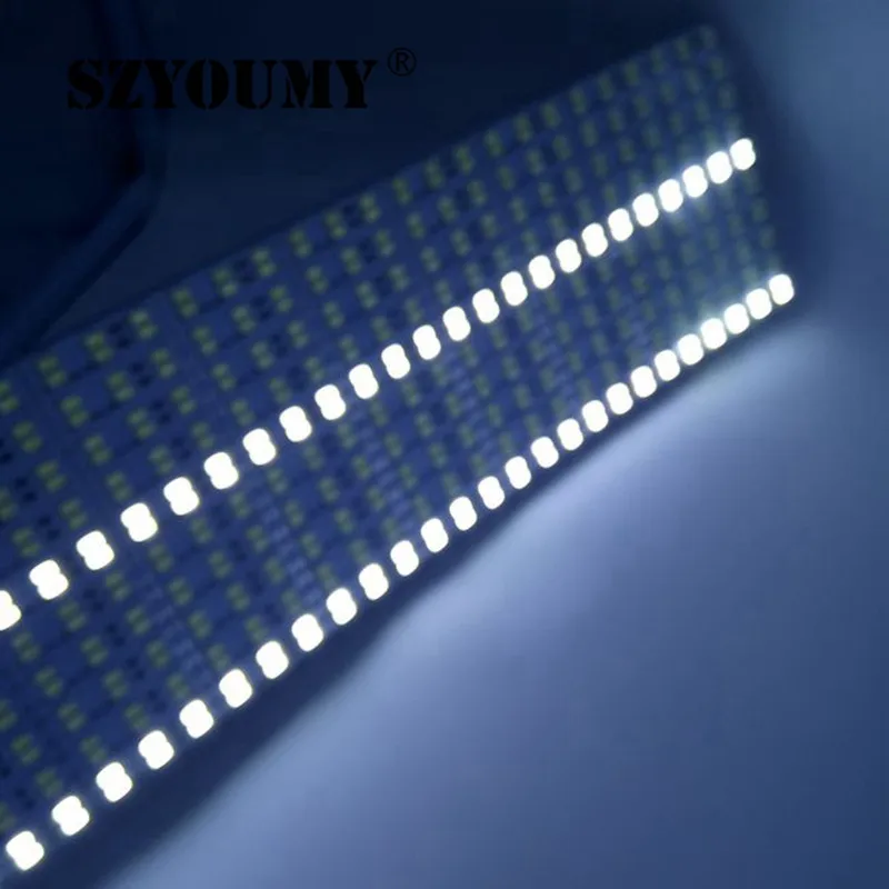 SZYOUMY двухрядный 1 м 12 в 144 светодиодный S SMD 5630 5730 светодиодный бар жесткая Светодиодная лента 100 см шкаф свет холодный белый, 200 м/лот