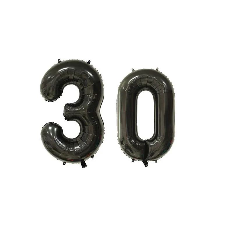 2 шт./лот, 40 дюймов, большой размер, Черное золото, цифра, воздушные шары с гелием, 30, 40, 50 лет, с днем рождения, вечерние, декоративные шары - Цвет: Насыщенный сапфировый