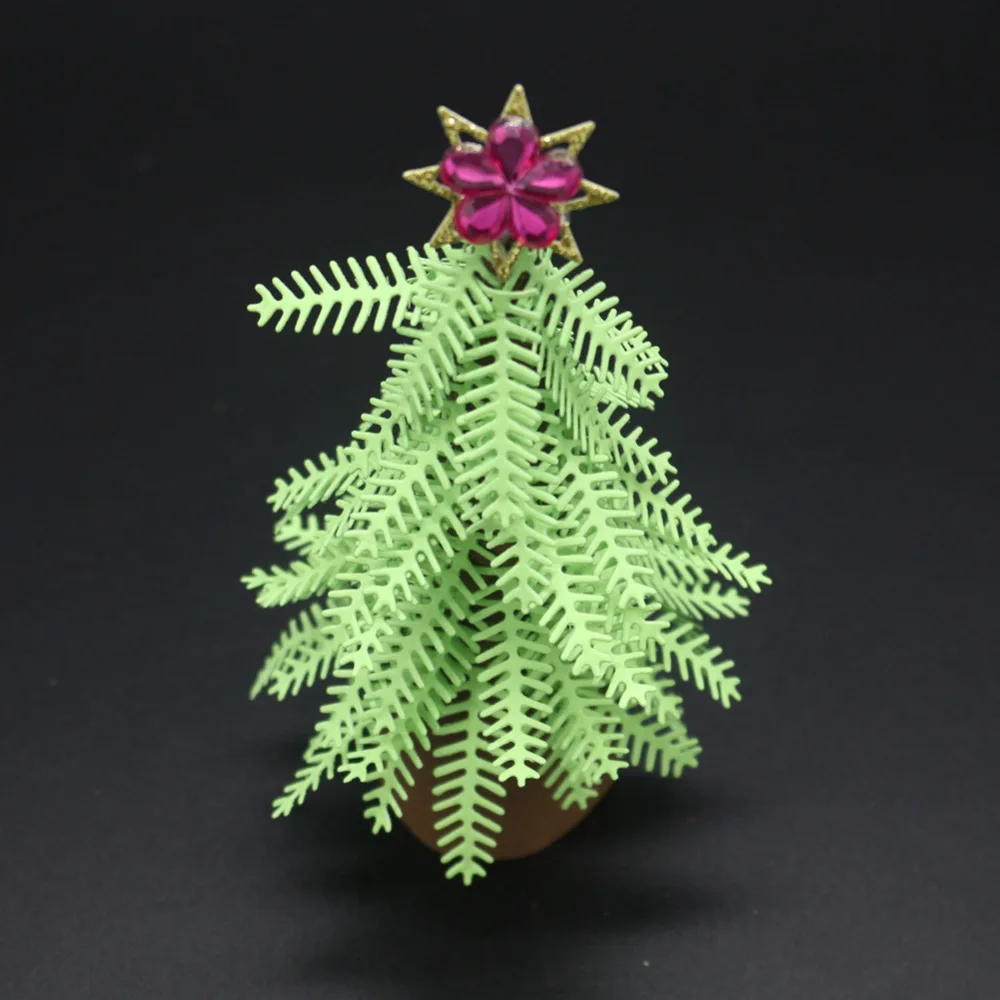 

Scrapbooking Pine Leaves Flower Shape Metal steel cutting Easter tree Book Photo Album Art Card Die Cut
