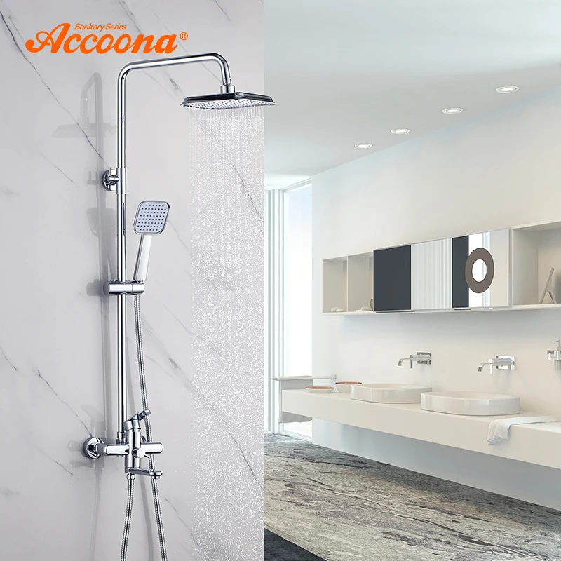 Accoona смеситель для ванной комнаты с одной ручкой смеситель настенные наборы для душа и ванной с горкой для ванной хромированный кран A8395
