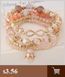 LEMOER дизайнерский богемный карамельный цветной многослойный браслеты из бусин ювелирные изделия для женщин подарочные Браслеты mujer браслет
