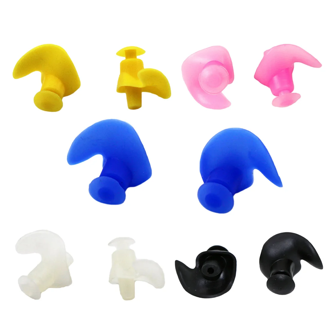 1 زوج لينة الأذن المقابس البيئة سيليكون للماء الغبار واقية سدادات الغوص المياه الرياضة السباحة اكسسوارات