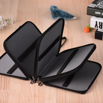 

180 Slots PU Pencil Case Colorful Extra-Large Capacity Bag Leather Zippered Portable with Handle Strap
