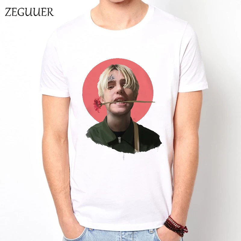 Рэпер Lil Peep футболка рэп эмо ловушка хип-хоп Lil Peep Harajuku уличная Мужская футболка с принтом Модная хлопковая футболка с круглым вырезом - Цвет: 1