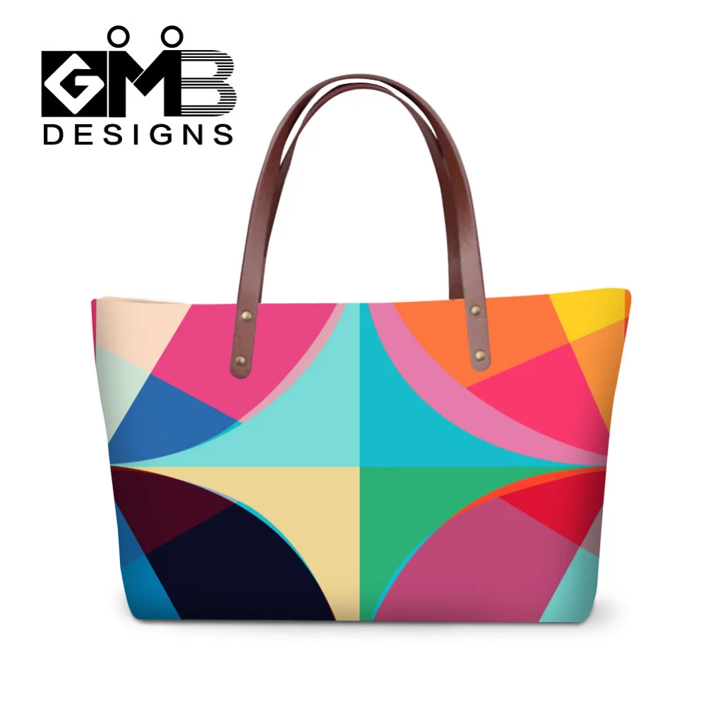 2016 Geometric illustration Style Women Handbags Luxury Crossbody