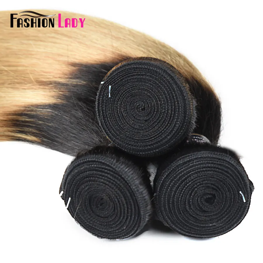 FASHION LADY Pre-Colored Ombre Indian Straight Hair Bundles With Closure 1B/27 3 Pieces Human Hair Bundles With Closure Non-Remy FASHION LADY Pre-Colored Ombre Indian Straight Hair Bundles With Closure 1B/27 3 Pieces Human Hair Bundles With Closure Non-Remy