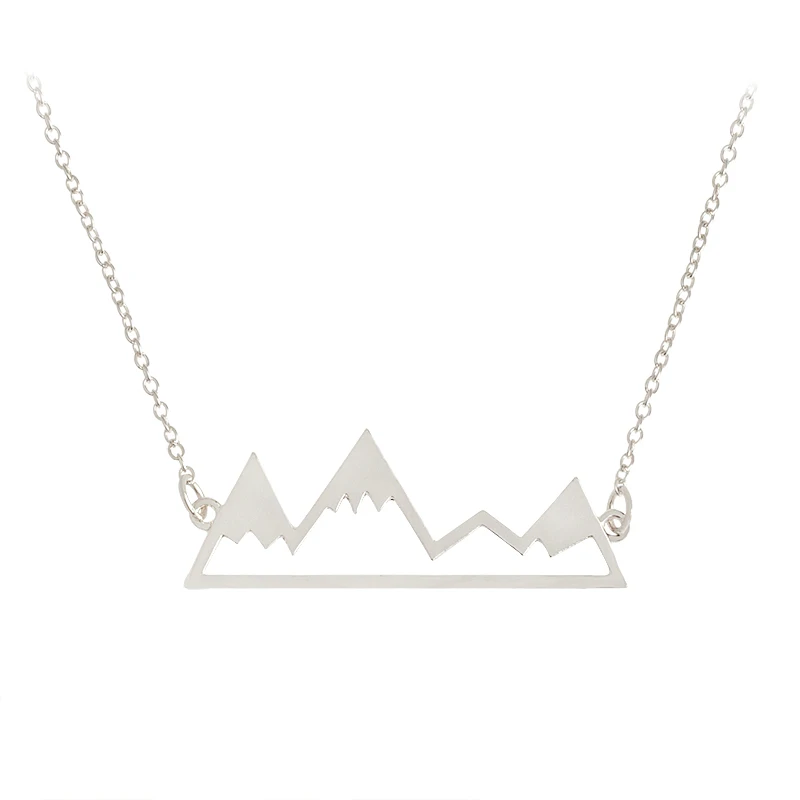 Snowy Mountain Pendant Necklace For Women Men Hollow Mountain top Necklaces Natural Hiking Outdoor Travel Jewelry Climbing Gift Snowy Mountain Pendant Necklace For Women Men Hollow Mountain top Necklaces Natural Hiking Outdoor Travel Jewelry Climbing Gift