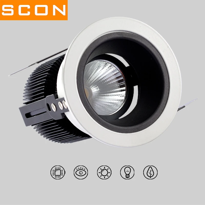 SCON AC110-240V ресторан отель engineering7W/12 W Светодиодный прожектор COB Cree настенный светильник в виде барабана стиральной машины CRI Ra> 93 Современное Внутреннее освещение